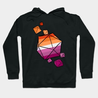 Lesbian Pride Flag Dice Hoodie